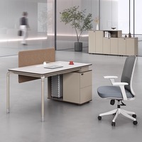 Bureau et chaise de personnel de salon combinaison 2/4/6 personnes panneau de bois moderne meubles créatifs bureau d'ordinateur de bureau
