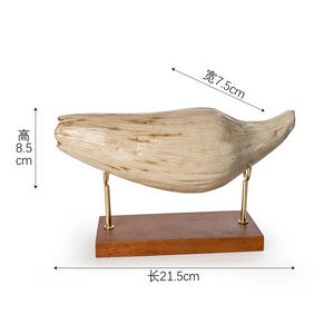 Ornamento Decorativo de Resina com Dente de Baleia-Premeira Branca Vintage SKE57 para Decoração de Casa, Colecionáveis e Presente de Lembrança - Product Image 2