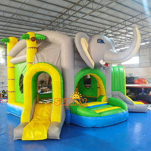 Castillo Inflable Popular con Juego de Disparar al Elefante/Juegos Deportivos Inflables para Exteriores/Parque Infantil Inflable con Lanzador de Pelotas para Niños - Product Image 3