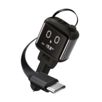 Cargador Rápido PD de 65W con Cable Retráctil, Puerto USB-C para Encendedor de Cigarrillos, Monitoreo de Voltaje 12-24V, 1 Año de Garantía
