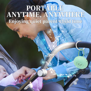 아기 보육 도넛 모양 ABS 화이트 노이즈 메이커를위한 사용자 정의 로고 휴대용 사운드 머신 울음 소리 센서 기술 - Product Image 4