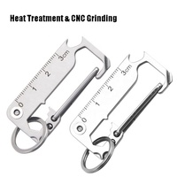 Vente chaude Haute Qualité Outil De Poche Mousqueton Gadget De Survie Mousqueton Porte-clés Mini Multitool Couteau Multi-tool Carte