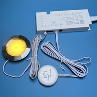 Controlador de Intensidad de Luz LED Oculto de 12V 24V CC con Sensor Táctil Invisible para Iluminación de Gabinetes de Cocina, Armarios y Estantes de Madera