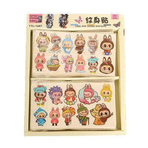 Labubu <b>Tattoo</b> Stickers TTL-1607 40pcs Cute Cartoon Waterproof <b>Kids</b> <b>Temporary</b> Ink Stickers - Product Image 4