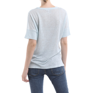 100% delle Donne di <span class=keywords><strong>lino</strong></span> Nero <span class=keywords><strong>T</strong></span>-<span class=keywords><strong>shirt</strong></span> commercio all'ingrosso Tinta Unita di colore di Estate Del Manicotto Del Bicchierino dei vestiti di <span class=keywords><strong>lino</strong></span> delle donne - Product Image 4