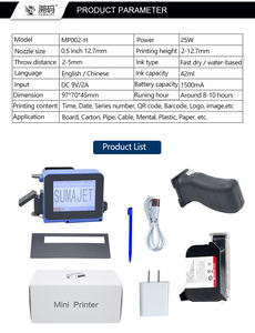 Nouvelle <span class=keywords><strong>imprimante</strong></span> jet d'encre thermique portable multifonctionnelle rouleau-à-rouleau pour le codage et l'impression sur papier, étiquettes, tubes, boîtes de conserve et œufs - Product Image 4