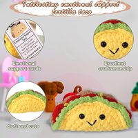 Taco en crochet pour le soutien émotionnel, taco en pommes de terre fait à la main avec un mot positif, adorable poupée tricotée, cadeau inspirant, ornement