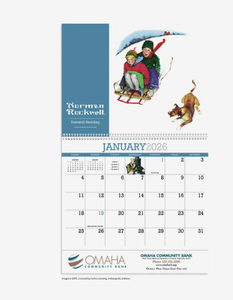 Calendarios Espirales Personalizados 2027, Diseño Americano Vintage, Logotipo Personalizado, Regalo Promocional al por Mayor - Product Image 1