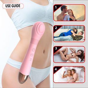 Vibrateur AV de gros pour femmes, stimulation par vibration de la tête et léchage du dos, jouet sexuel portable en silicone avec batterie USB 1H - Product Image 6