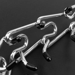 <span class=keywords><strong>Collar</strong></span> de entrenamiento de cadena Chapado en plata de 2,5-4mm de ancho ajustable para perros, puntas de liberación rápida de hierro sólido, puntas de goma cómodas - Product Image 6
