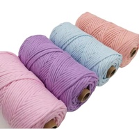 OKAY 3MM simple brin décorations faites à la main plus doux coton naturel bricolage macramé cordon