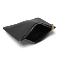 Tas Clutch Kulit PU Anti Air untuk Pria Gaya Bisnis Dompet Resleting Panjang Kapasitas Besar Tas Tangan Ponsel