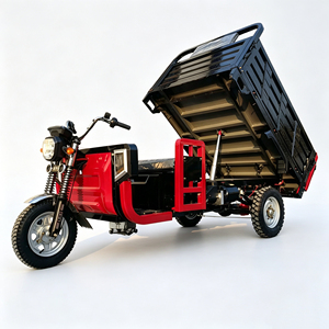 Tricycle de fret électrique hybride polyvalent avec benne basculante hydraulique et utilisation pour machines de chantier ou d'ingénierie - Product Image 4