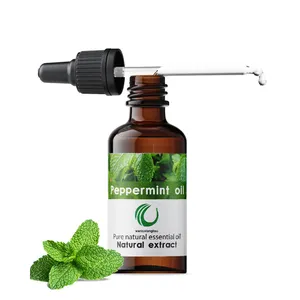 Muestras gratis 100% Aceite esencial de menta pura Aceite esencial de masaje corporal Aceite esencial de menta pura orgánica a granel