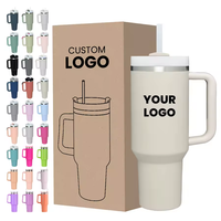 Grosir Custom 40 oz Adventure Stainless Steel Double Wall Vacuum Metal Cup Travel Coffee Mug 40oz Tumbler Dengan Pegangan