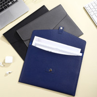 Carpeta Portadocumentos A4 Personalizada con Logotipo de Fábrica, Bolsa de Archivo de Cuero PU, Portadocumentos, Multicolor, Material de Oficina