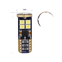 Ampoule LED blanche T10 194 168 W5W 3030 12smd Canbus pour plaque d'immatriculation et éclairage intérieur