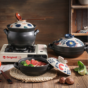 日本のセラミックスープポット調理器具セット手描きエナメルキッチンキャセロール環境にやさしい調理ポットセット - Product Image 3