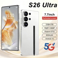 Téléphone portable intelligent S26 ULTRA 7,7 pouces 22 Go + 2 To, débloqué, grand écran de haute qualité, 5G mondial, Android 15, pour le gaming