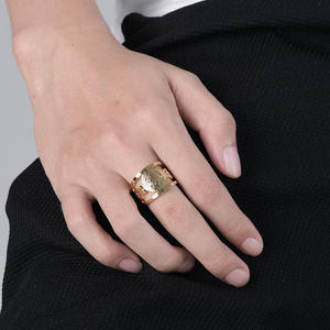 St. Benedict Style Men's Punk <b>Ring</b> Stainless Steel Non Fading Jewelry Gift For Men Irregular Cross Design - Product Image 3