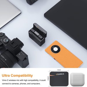 Microphone cravate sans fil mini <span class=keywords><strong>Comica</strong></span> Vimo C 2.4G avec étui de charge, suppression du bruit, compatible avec les smartphones Intel Celeron - Product Image 6