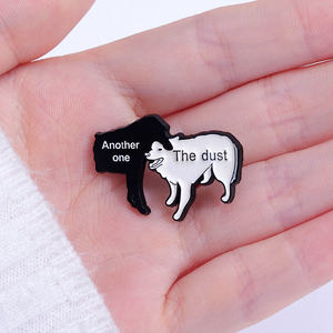 Anjing gigit debu Enamel pin kustom bros lagu Lapel lencana kartun lucu hewan perhiasan hadiah Drop Shipping - Product Image 4