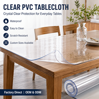 Nappe transparente en PVC YJ, couverture de table en plastique transparent, protection de table en vinyle pour suites de stade, résistante à la moisissure, OEM