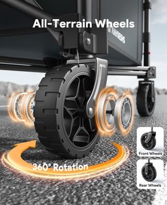 Özel 120L Taşınabilir Ayarlanabilir Katlanabilir Açık Hava Bahçe Fermuarlı Yan Açılır Plaj Piknik Kamp Arabası - Product Image 4