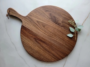 Tagliere in legno personalizzato, tagliere per pizza con manico, tagliere per pane e bistecche per cucina di ristorante - Product Image 4