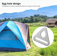 Plaque triangulaire de renforcement pour tente de camping en plein air, pour la fixation des cordes anti-vent et la stabilisation des poteaux, compatible avec toutes les tentes standard