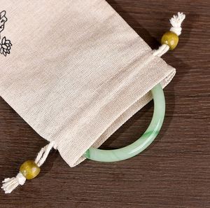 Customized Fashion Linen Lotus Flower Bag with Recyclable Top <b>Opening</b> for Dust Protection Buddhist Beads Bracelets <b>Storage</b> - Product Image 6