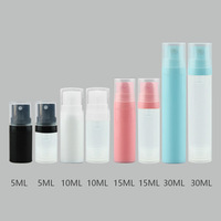 Flacon pompe sans air pour cosmétiques, soins de la peau, crème pour les yeux, sérum, essence, mini flacon à sertir en PP de 5 ml, 10 ml, 15 ml, 30 ml