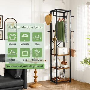 Home Simple <b>Clothes</b> <b>Rack</b> Large Capacity <b>Clothes</b> Storage Shelf Small Solid Wood Floor Standing <b>Clothes</b> <b>Rack</b> - Product Image 1