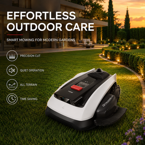 Tondeuse robot sans fil ECOVACS O1200 sans fil de délimitation, avec cartographie intelligente et coupe de précision TruEdge pour jardins - Product Image 1