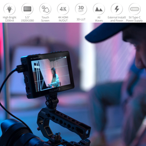 Feelworld F5 ProX 5.5 "4K <span class=keywords><strong>HDMI</strong></span> Máy ảnh màn hình cho DSLR lĩnh vực xách tay Studio màn hình tùy chỉnh xây dựng - Product Image 3