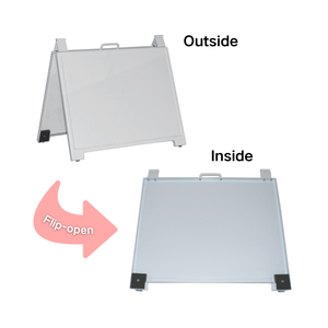 Panneau de signalisation A-Frame <span class=keywords><strong>en</strong></span> ABS pour extérieur 2026 - 43*59.5cm Blanc/Noir pour trottoirs piétonniers |   Impression personnalisée, échantillon de panneau de signalisation pour <span class=keywords><strong>trottoir</strong></span> - Product Image 5