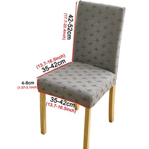 Housse de <span class=keywords><strong>chaise</strong></span> de salle à manger moderne haut de gamme, universelle toutes saisons, en polyester épais uni, élastiquée et lavable en machine - Product Image 3