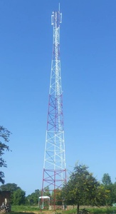 Bts站点的耐用热浸镀锌通信电信网格角形/管状塔 - Product Image 3