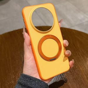 Étui avec support magnétique rotatif à 360° pour Huawei Mate 80/80 Pro Max - Finition mate effet peau, antichoc, bord souple, dos rigide - Product Image 4