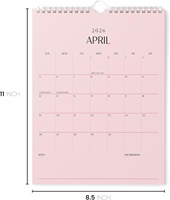 Diskon besar 2026 2027 OEM kalender perencana bulanan Spiral kustom cetak kalender dinding harian