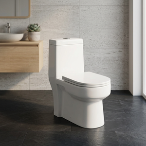 WC monobloc sans bride en céramique WaterMark CE australien avec siphon en P et abattant UF - Product Image 3