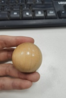Venta al por mayor botella de perfume marrón TAPA DE MADERA FEA 15mm tapas de madera de bola redonda negra