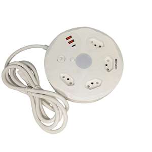 Brazilië Stopcontact Odm Oem 4 Ac Stopcontacten 2 Usb Oplader 1 Type C 1.8M Verlengsnoer Duurzaam Abs Materiaal Nachtlampje 10a Home - Product Image 2