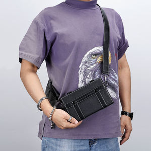 กระเป๋าคาดอกผู้ชายแบบกันน้ำ  โลโก้สั่งทำได้  หนัง PU  ดีไซน์เนอร์  สำหรับธุรกิจ - Product Image 1