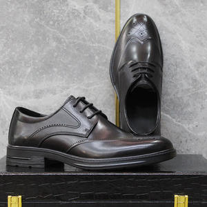 2025 Original cuero de lujo con cordones puntiagudos zapatos de boda formales de negocios transpirables ligeros antideslizantes para hombres - Product Image 1