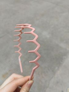 Bandeaux à cheveux en <span class=keywords><strong>zigzag</strong></span> tendance avec peigne à dents, cerceaux à cheveux en plastique, accessoires pour cheveux pour filles et femmes, bandeau à dents antidérapant - Product Image 4