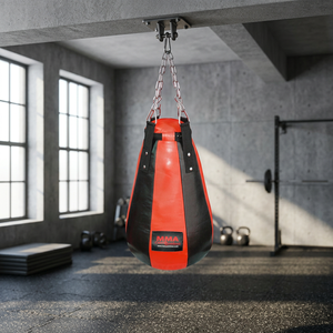 Custom Made MMA Costumes Model MC-110 PU Leather Sand Bag Black Red for <b>Boxing</b> & Punching - Product Image 3