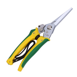 Sécateur de jardinage T-501 en acier inoxydable, cisaille bypass jaune à ressort pour la taille des arbres fruitiers - Product Image 2