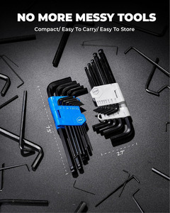 Professional Manufacturer 26pc Metric Imperial Black Hexagonal Ball Head L-shaped Wrench OEM Industrial-grade 40Cr - Product Image 5