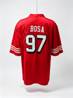 Jahitan Berkualitas Terbaik Dapat Disesuaikan # 97 BOSA # 13 PURDY #   23 McAFFREY # 49 BERIMAN # 85 KITTLE  Jersey Sepak Bola Amerika